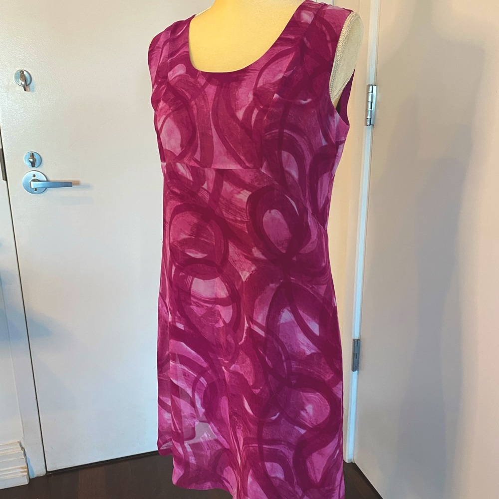 Simply Vera | Vera Wang hot pink chiffon dress